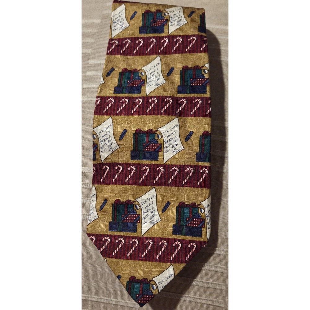 Amherst‎ And Brock 100% Silk Hand Sewn Christmas/Dear Santa Neck Tie